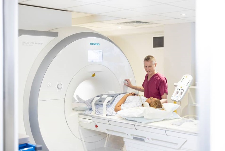 Patient entering scanner